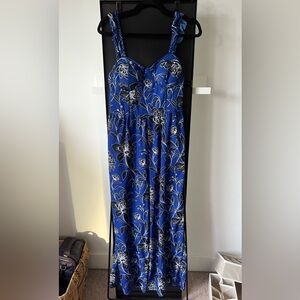 Floral Blue Fancy Jumpsuit